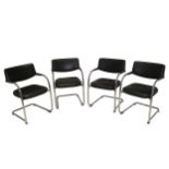 Antonio Citterio for Vitra - Four 'Visasoft' stackable cantilever lounge chairs
