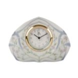 A Lladro porcelain table clock