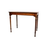 A 19th Century exotic wood quarter veneered and line inlaid occasional table