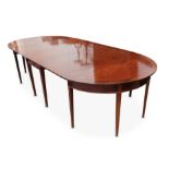 A George III mahogany D end dining table