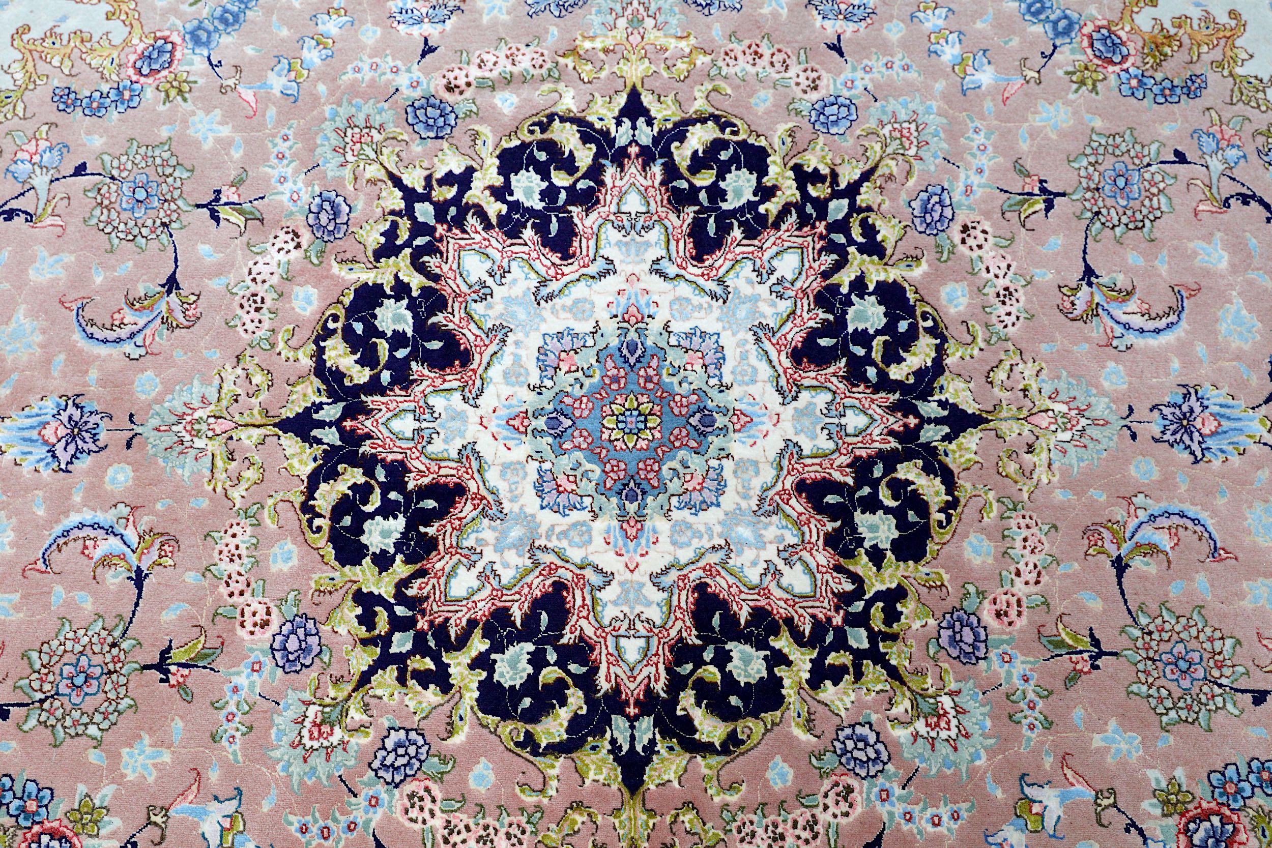 A VERY FINE PART SILK TABRIZ CARPET, NORTH-WEST PERSIA - Image 3 of 7