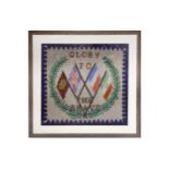 Glory To The Brave - a 20th Century framed beadwork commemorative sampler