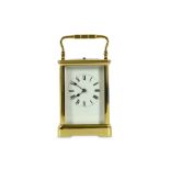 A 20th century brass cased repeating carriage clock