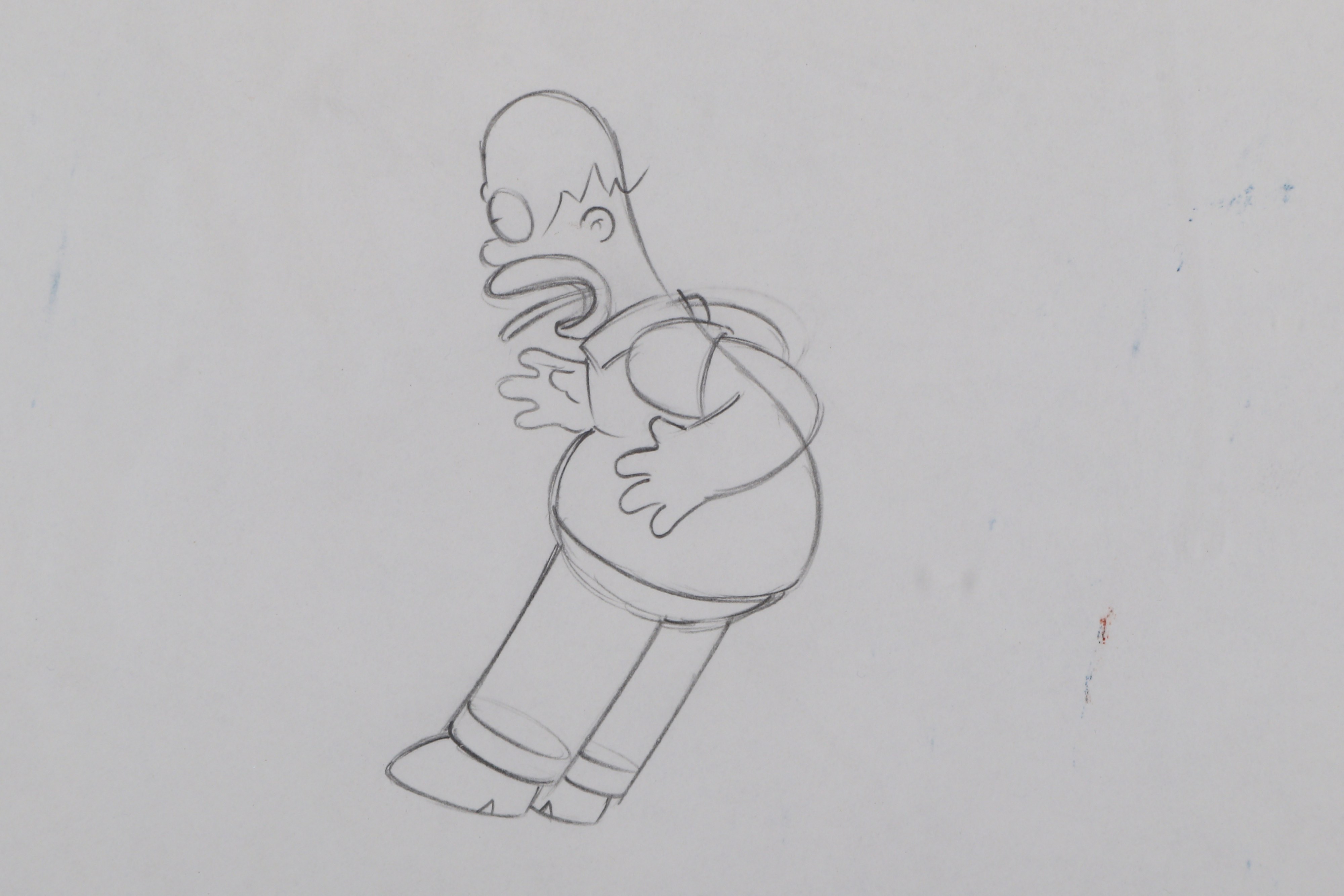 Cartoon. Groening. Homer & Bart Simpson - Image 5 of 5