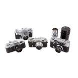 A Selection of Russian Rangefinder Cameras & Lenses