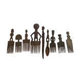 A GROUP OF LUBA COMBS AND IMPLEMENTS