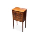 A 19th century mahogany graduated four drawer side table