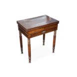 A 19th century mahogany card table