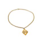 Chanel Gilt Diamond Pendant Necklace