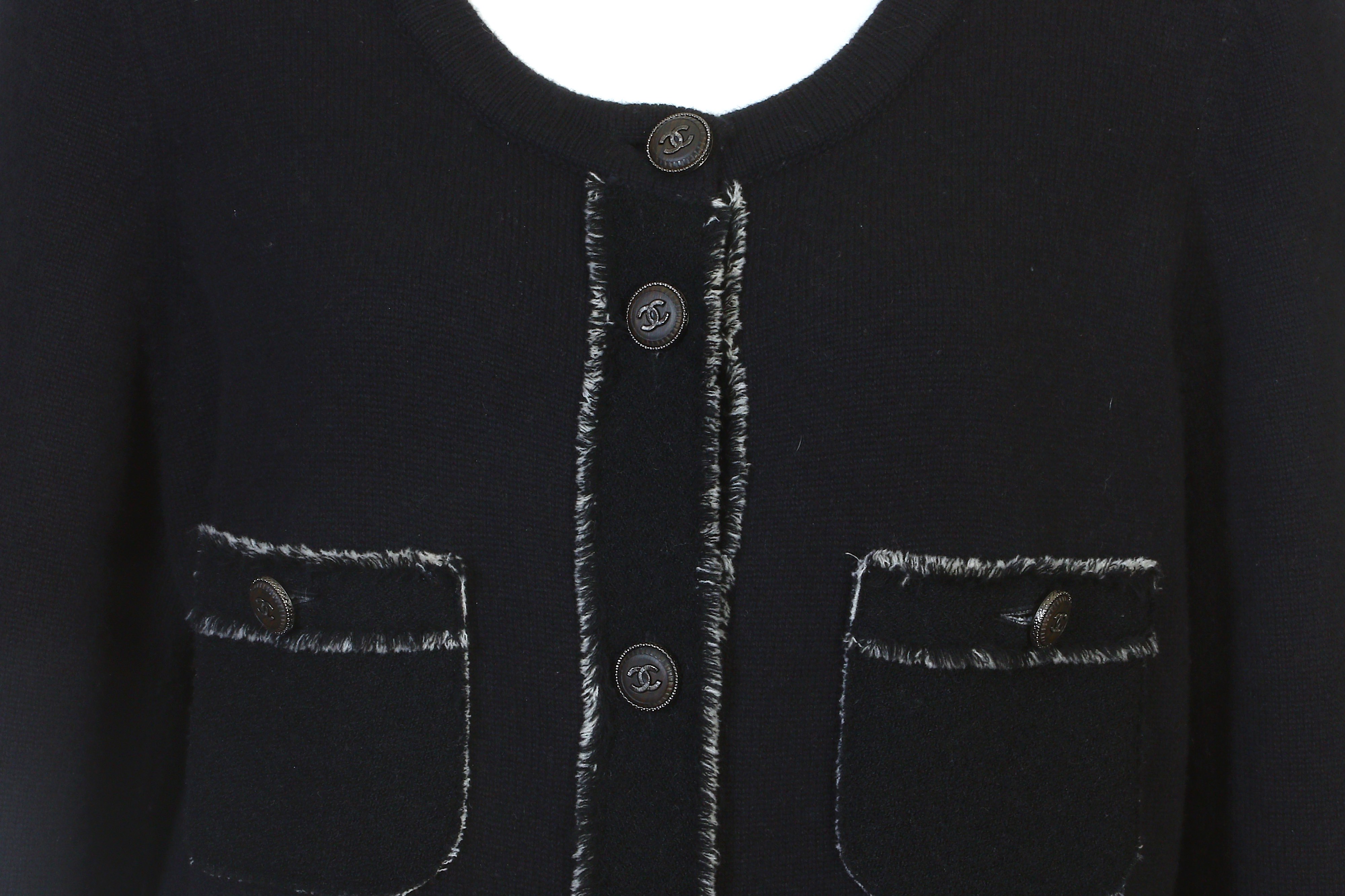 Chanel Black Cashmere Cardigan - Image 7 of 7