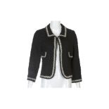 Chanel Monochrome Knitted Cropped Jacket