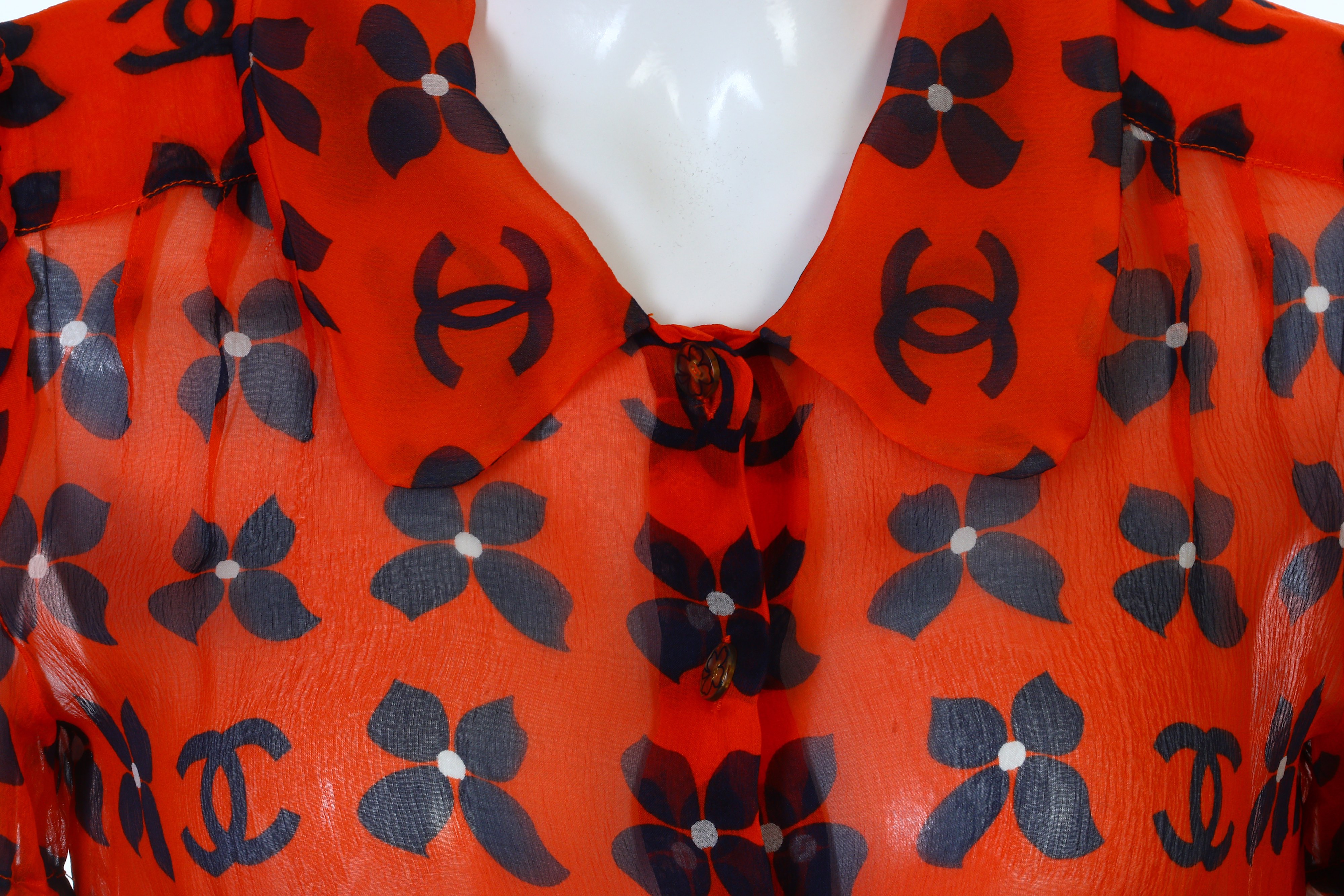 Two Pieces of Chanel Silk Shirts - Image 7 of 11