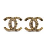 Chanel CC Stud Earrings