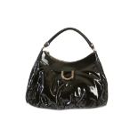 Gucci Black Patent D-Ring Shoulder Bag