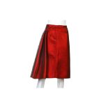 Louis Vuitton Red Runway Metallic Skirt