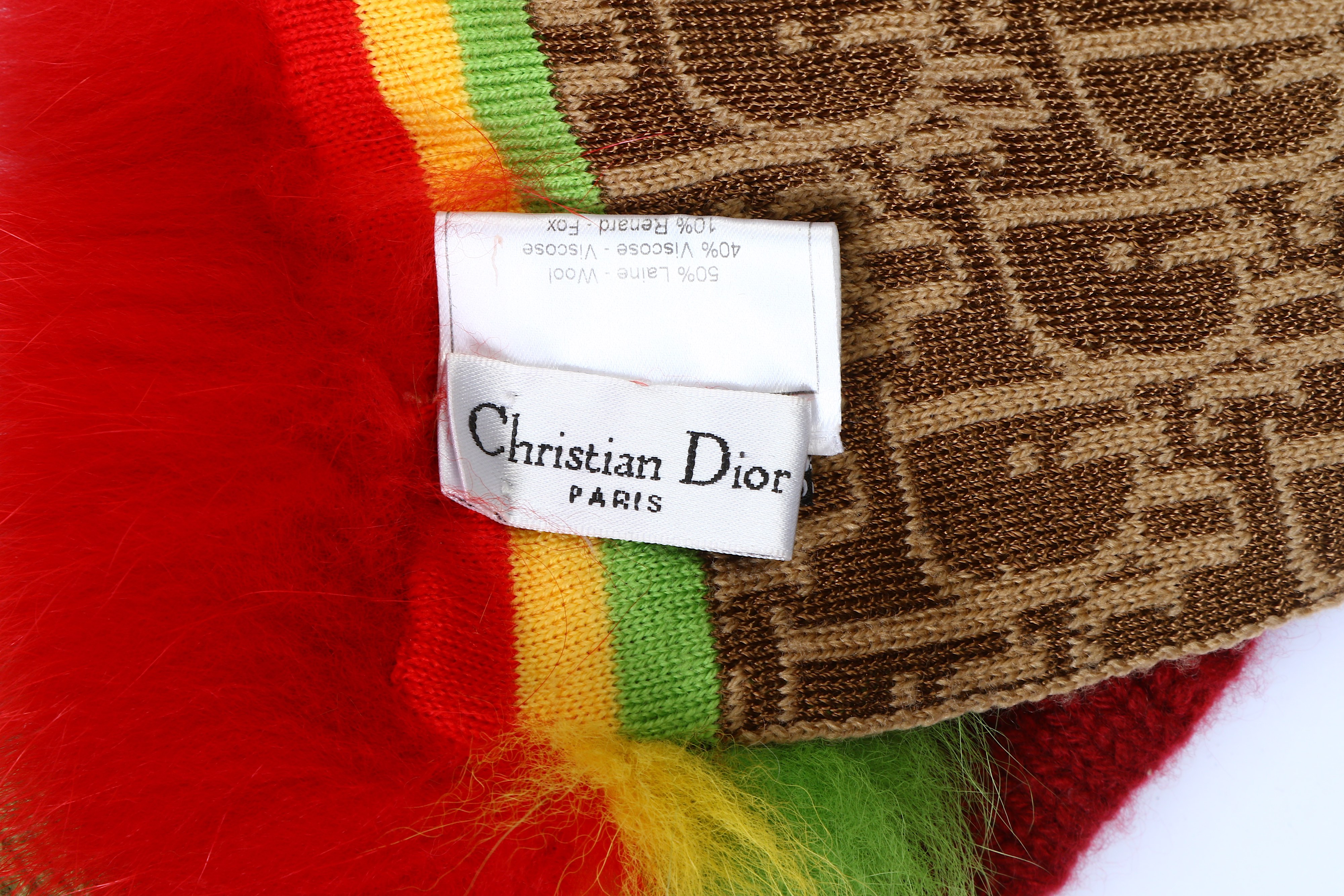 Christian Dior Rasta Collection Scarf and Ear Warmer - Image 10 of 10