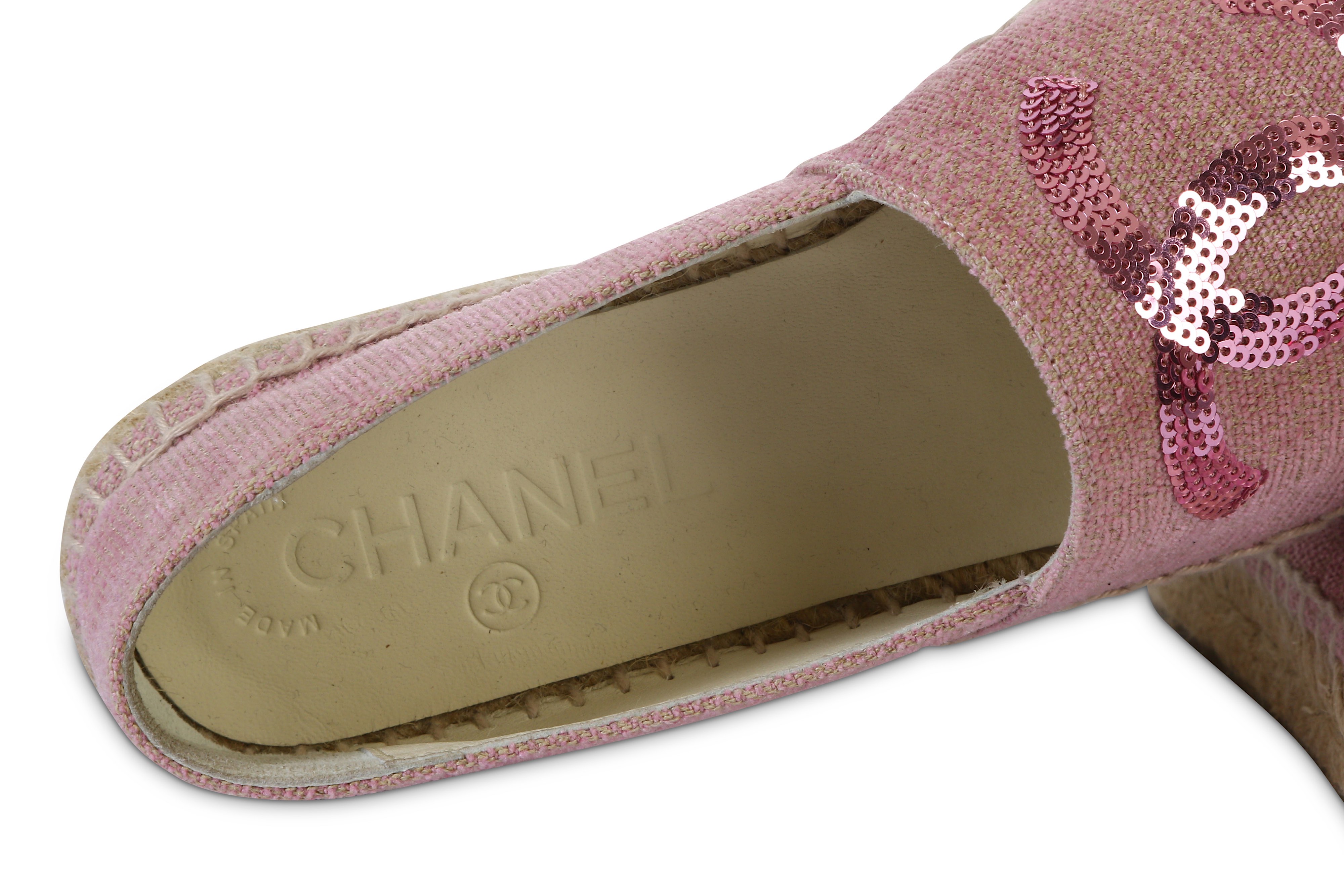 Chanel Pink Espadrilles - Image 5 of 7