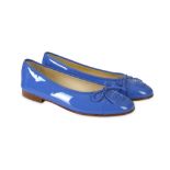 Chanel Patent Cornflower Blue Ballerina Pumps