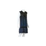 Louis Vuitton Blue Silk and Cashmere Dress