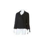 Chanel Black Tweed and Ribbon Jacket