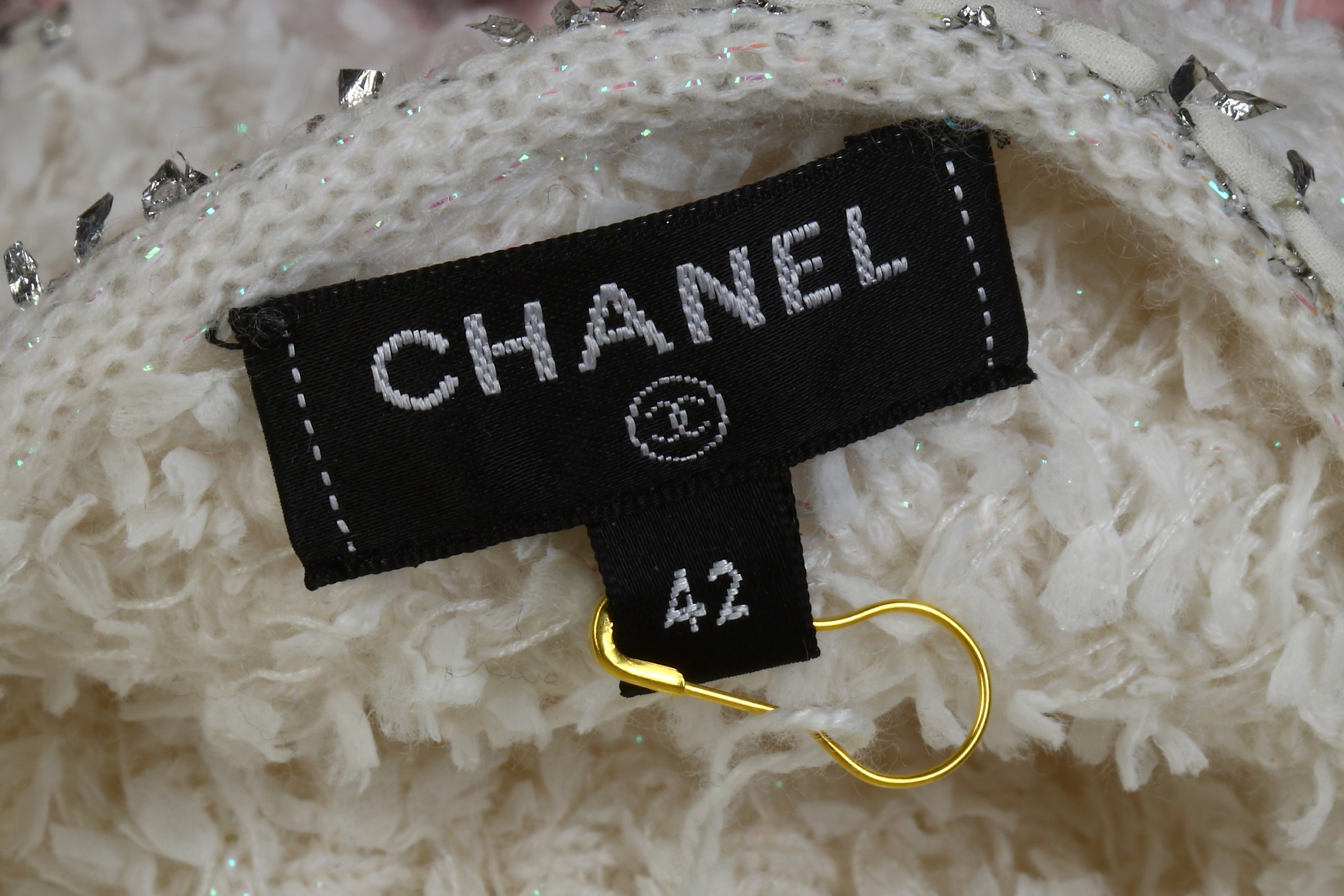 Chanel Pink and White A-Line Dress - Image 9 of 9