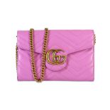 Gucci Pink Marmont Medium Clutch