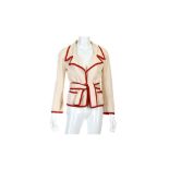 Chanel Cream Silk Crochet Jacket