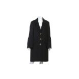 Burberry Black Wool Bell Sleeve Coat