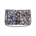 Chanel Airlines Tweed Strass XXL Flap Bag