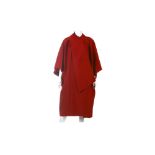 Salvatore Ferragamo Red Wool Cape