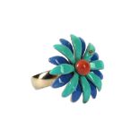 Chanel Enamel Flower Ring