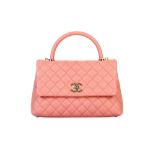 Chanel Coral Pink Coco Handle Bag