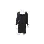 Chanel Black Crepe Skirt Suit