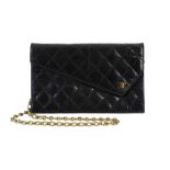 Chanel Black Lizard Envelope Bag