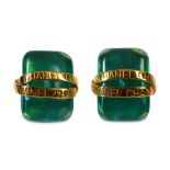Chanel Green Gripoix Earrings