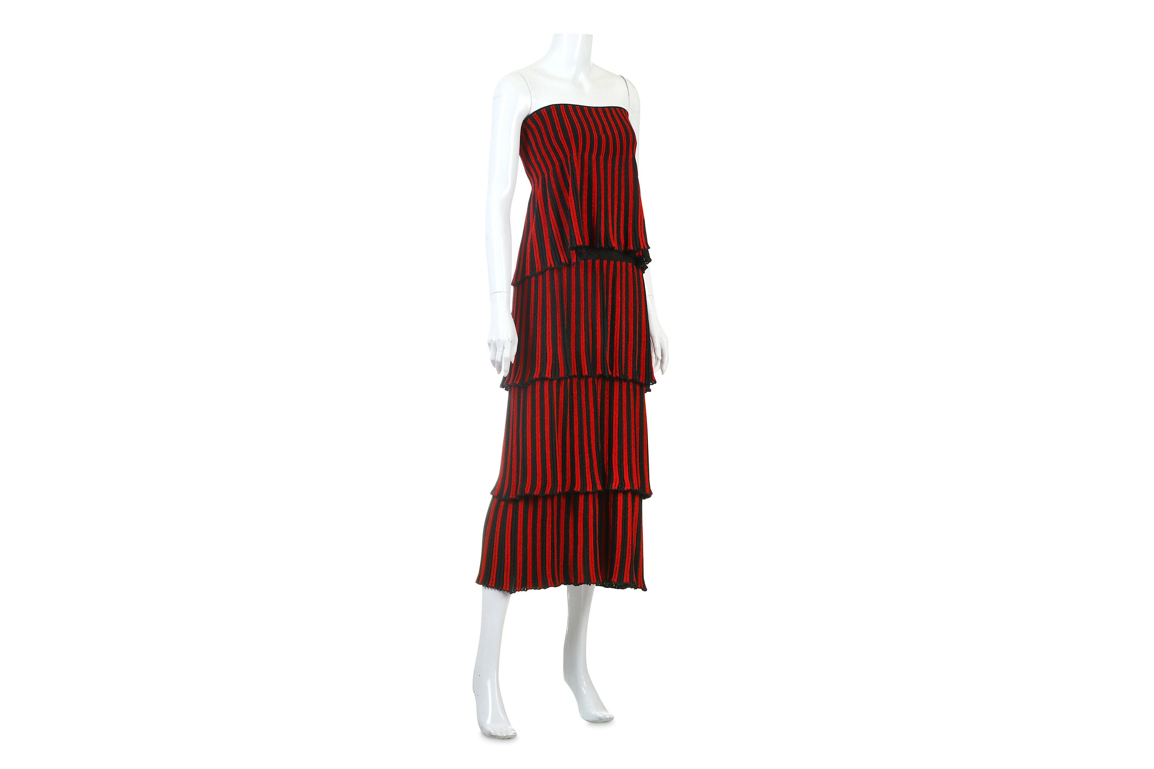 Sonia Rykiel Tiered Metallic Ruffle Dress - Image 2 of 3