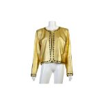 Yves Saint Laurent Gold Leather Jacket