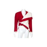 Alexander McQueen Red and Cream Jacket