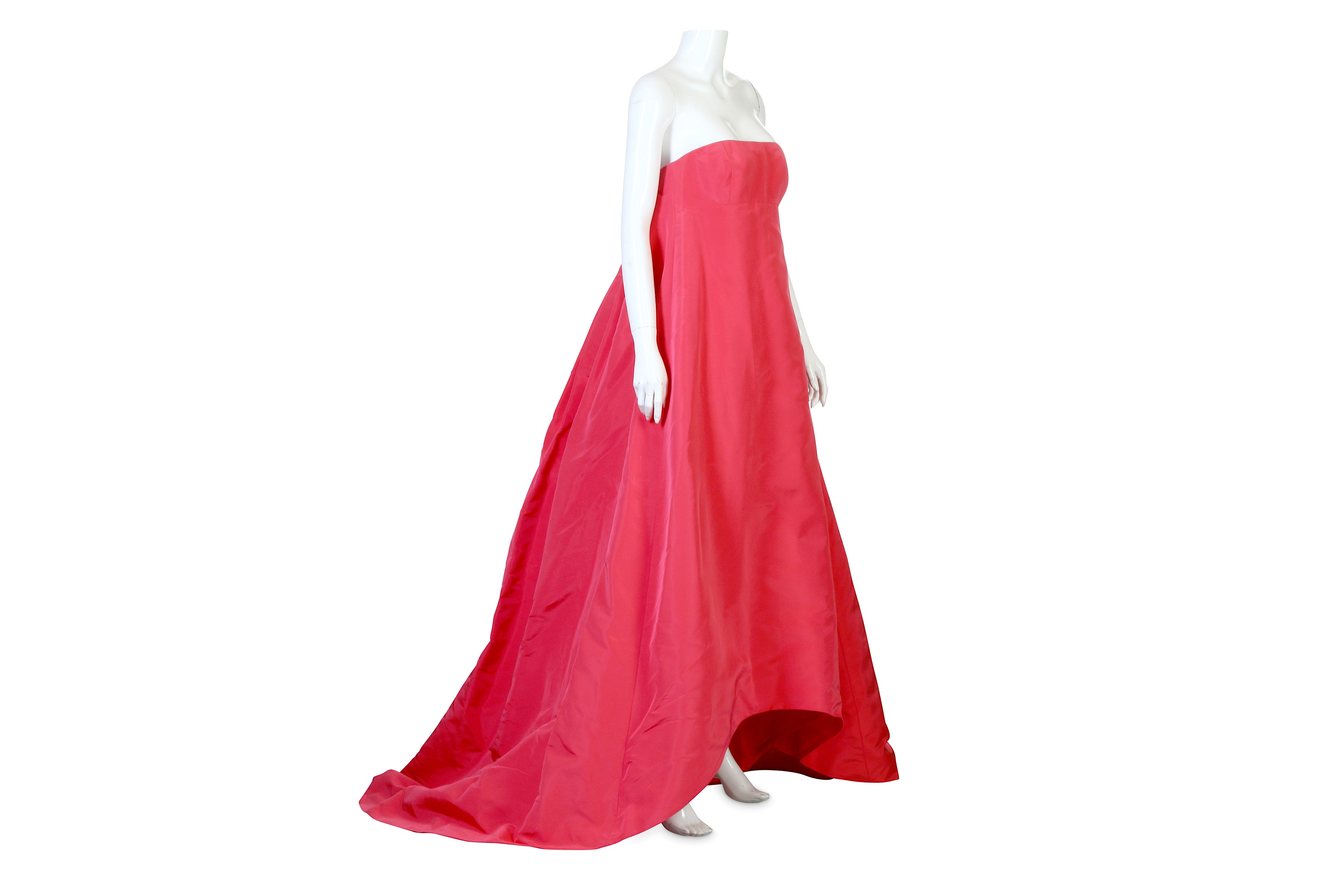 Oscar de la Renta Pink Silk Ball Gown