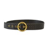 Bottega Veneta Black Intrecciato Belt