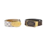 Two Louis Vuitton Belts