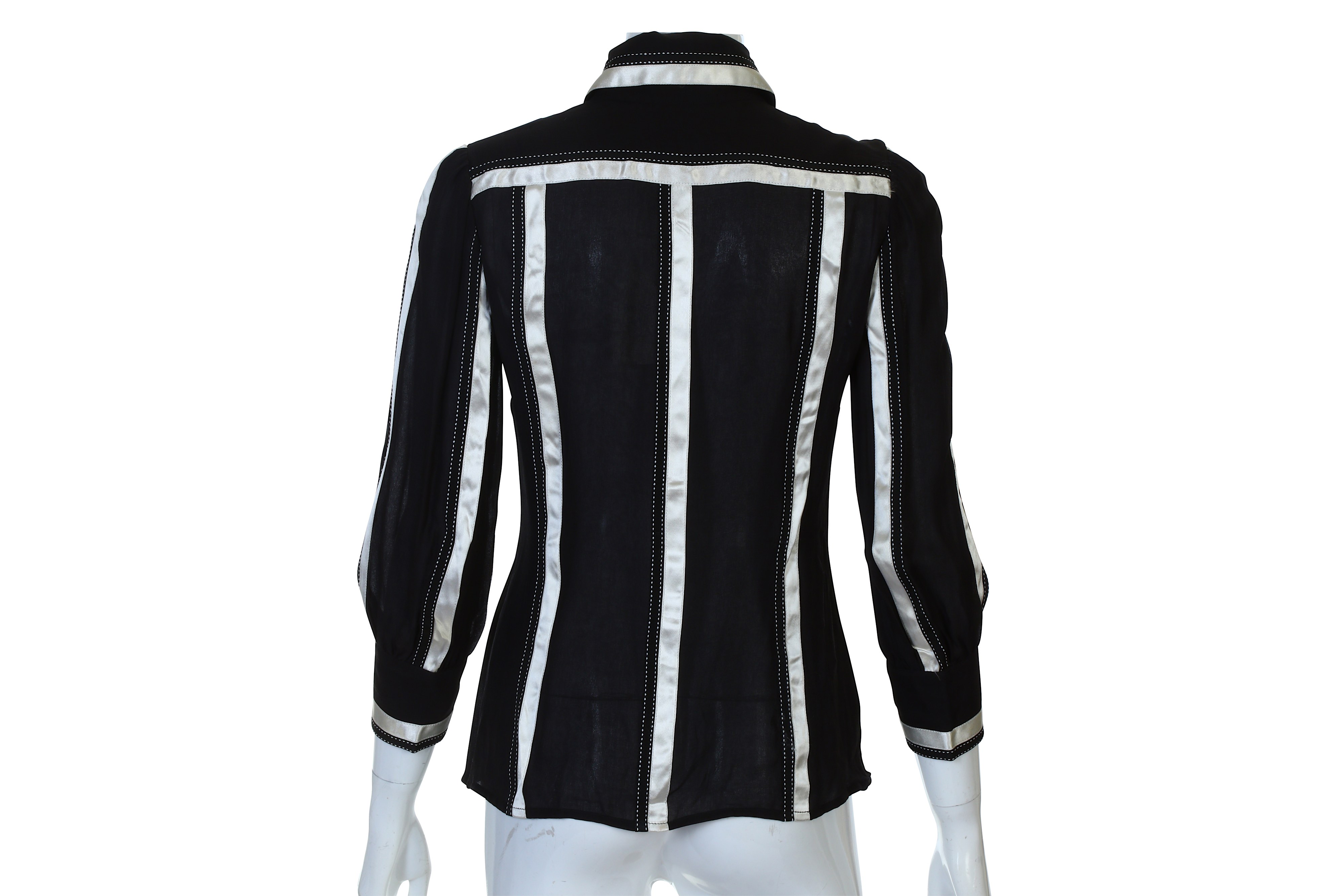 Two Pieces of Chanel Silk Shirts - Image 4 of 11