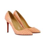 Christian Louboutin Pink Spiked Pigalle 110 Pumps