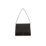 Chanel Black Jersey Patent Shoulder Bag