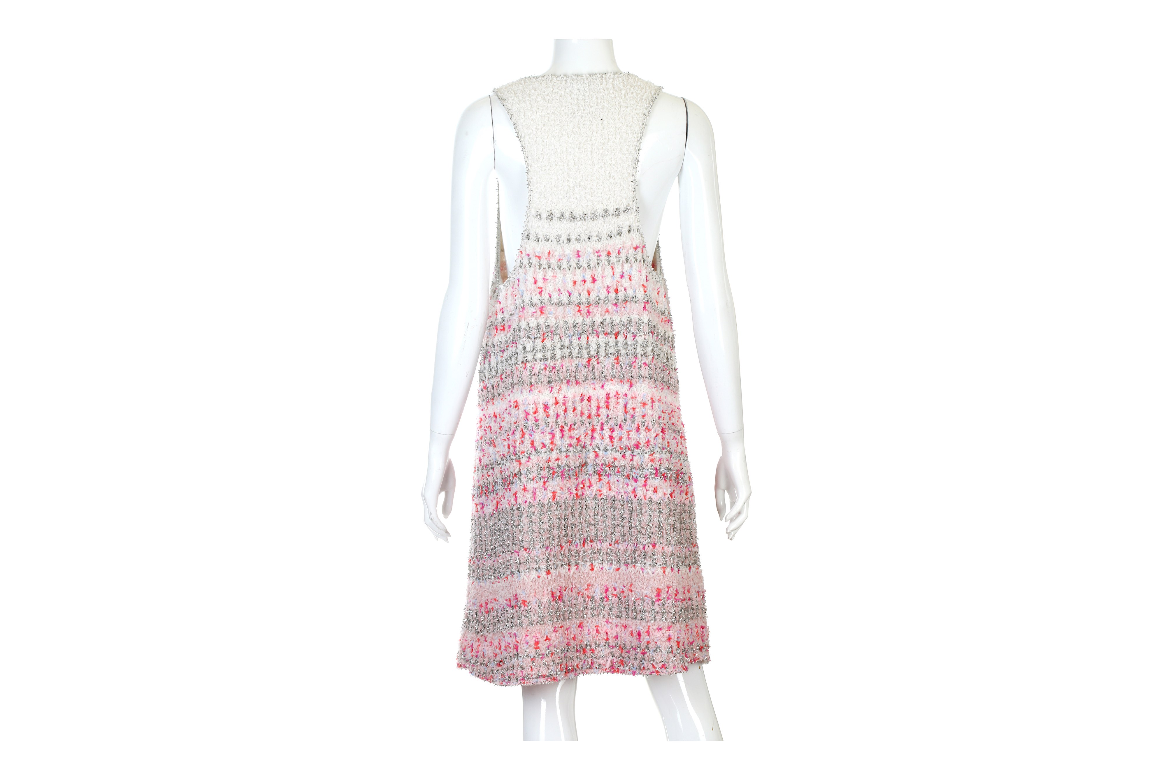 Chanel Pink and White A-Line Dress - Image 6 of 9