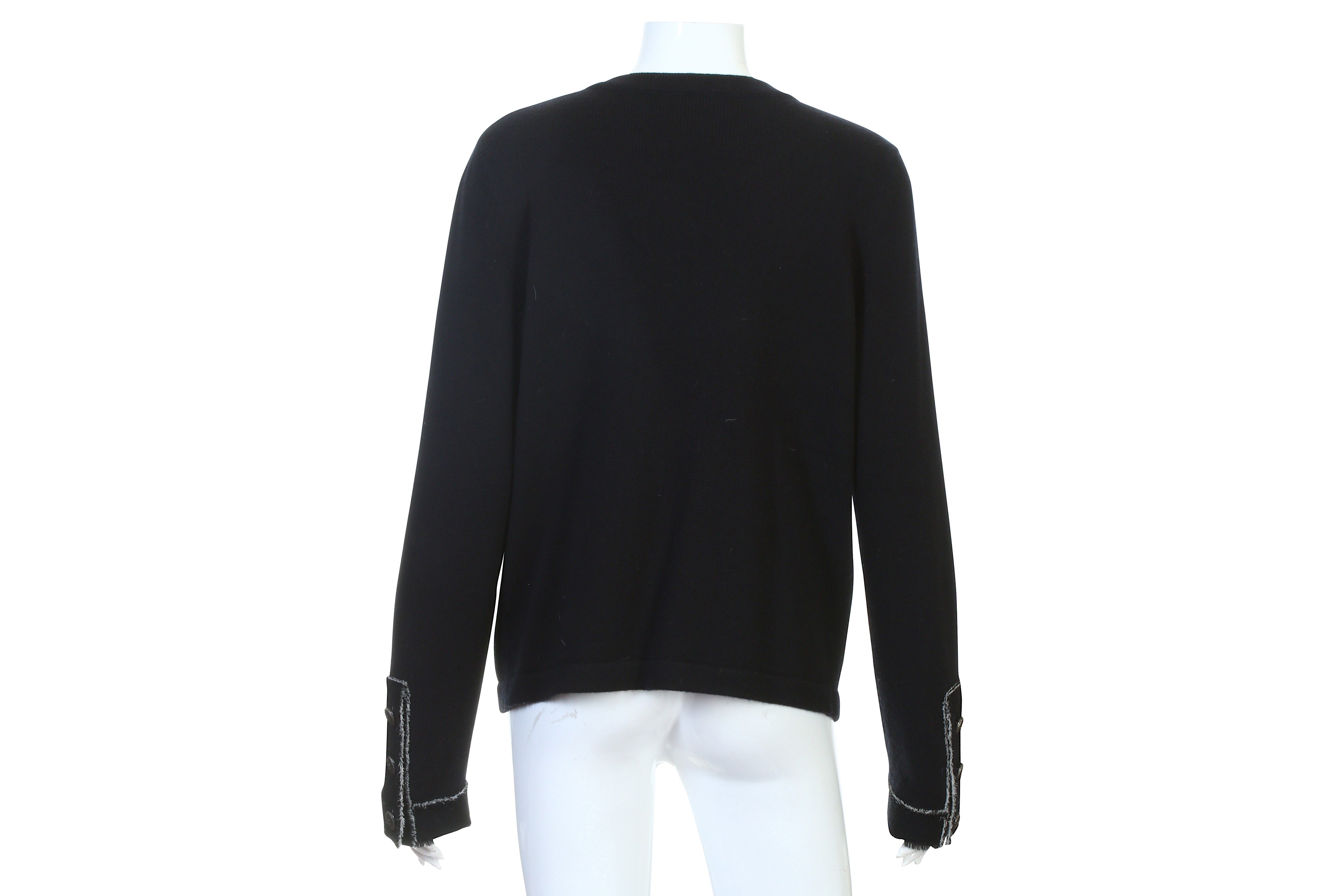 Chanel Black Cashmere Cardigan - Image 3 of 7