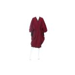 Yves Saint Laurent Burgundy Wool Cape