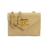 Chanel Beige Quilted Crossbody Bag
