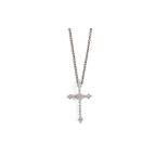 A diamond cross pendant necklace