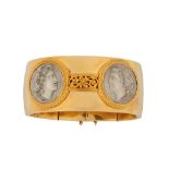 A hinged cameo bangle